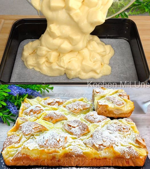 Ciasto jabłkowe z budyniem waniliowym
